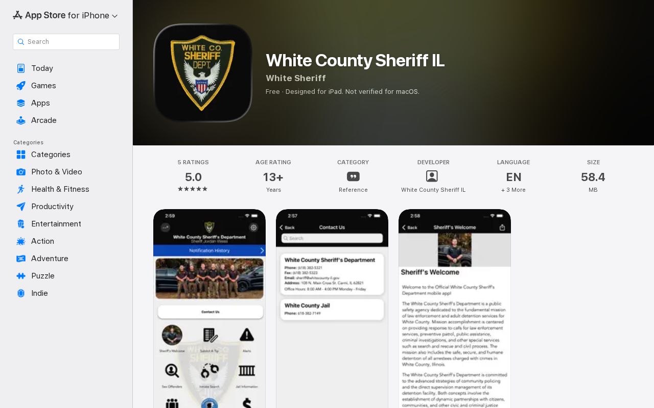 White County Sheriff app source for Hamilton County 24-hour release checks